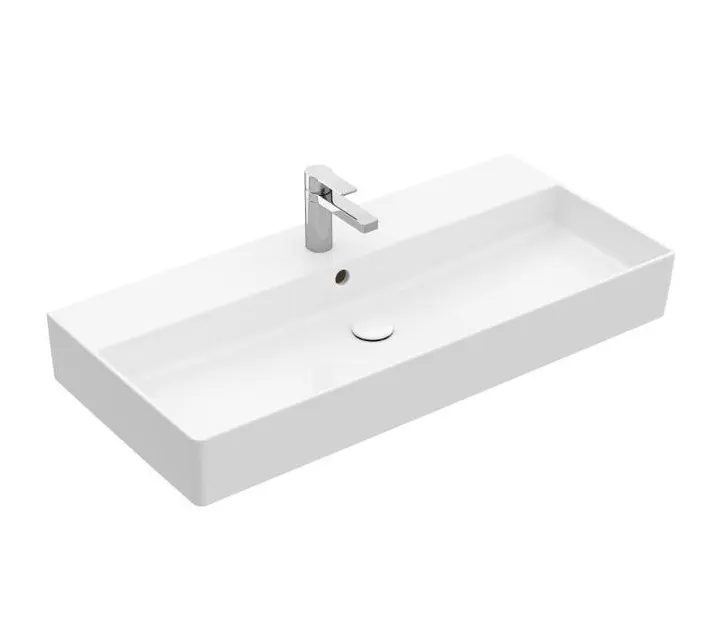 Levně Villeroy & Boch Memento 2.0 - Umyvadlo 100x47 cm, s přepadem, otvor pro baterii, alpská bílá 4A22A501