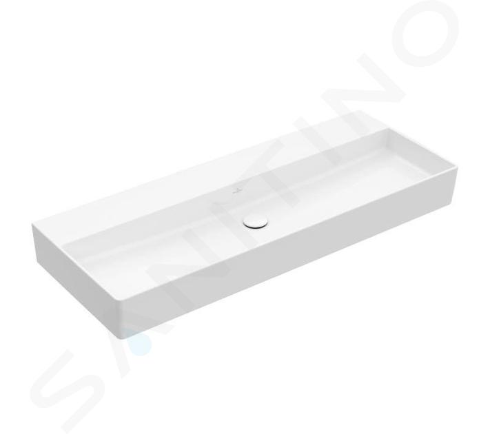 Villeroy & Boch Memento 2.0 - Lavabo 1200x470 mm, sans trop-plein, sans trou de robinetterie, blanc alpin 4A22C301