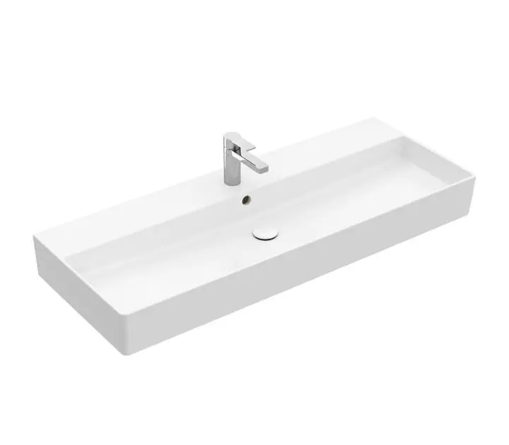 Levně Villeroy & Boch Memento 2.0 - Umyvadlo 120x47 cm, s přepadem, otvor pro baterii, alpská bílá 4A22C501