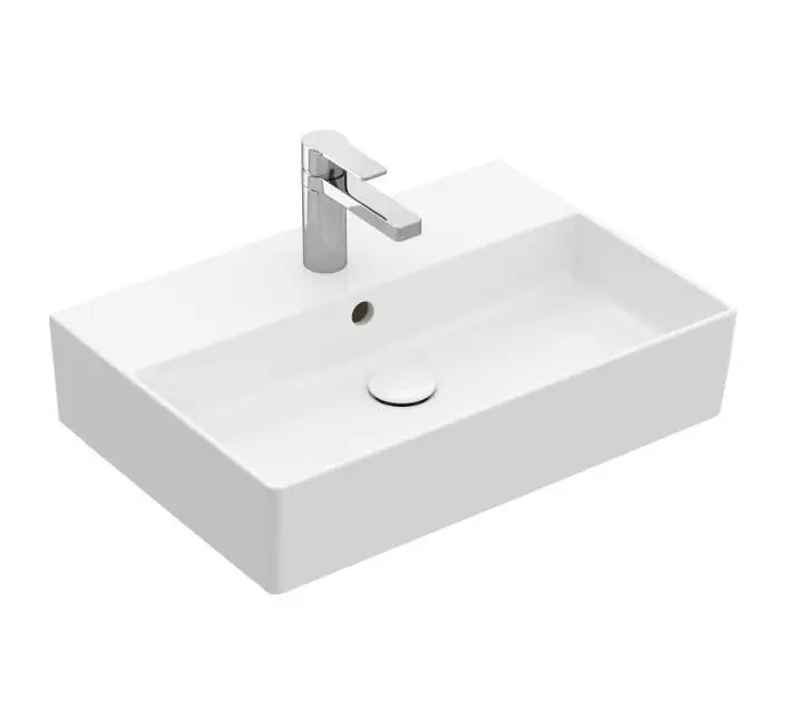 Levně Villeroy & Boch Memento 2.0 - Umyvadlo 50x42 cm, s přepadem, otvor pro baterii, CeramicPlus, alpská bílá 4A2250R1
