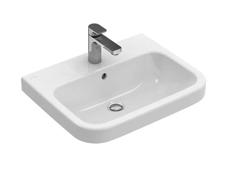 Levně Villeroy & Boch Architectura - Umyvadlo 55x47 cm, s přepadem, otvor pro baterii, CeramicPlus, alpská bílá 418855R1