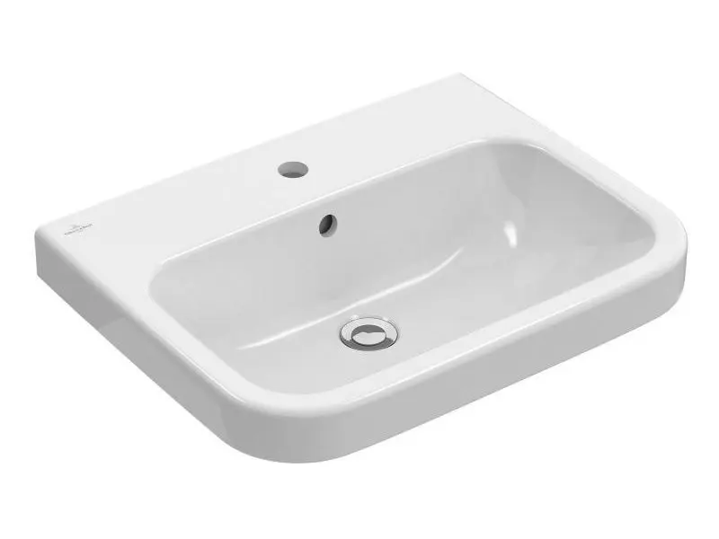 Levně Villeroy & Boch Architectura - Umyvadlo 60x47 cm, s přepadem, otvor pro baterii, CeramicPlus, alpská bílá 418860R1