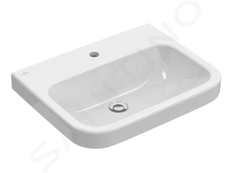 Villeroy & Boch Architectura - Lavabo 65x47 cm, sin rebosadero, orificio para grifo, CeramicPlus, blanco alpino 418866R1