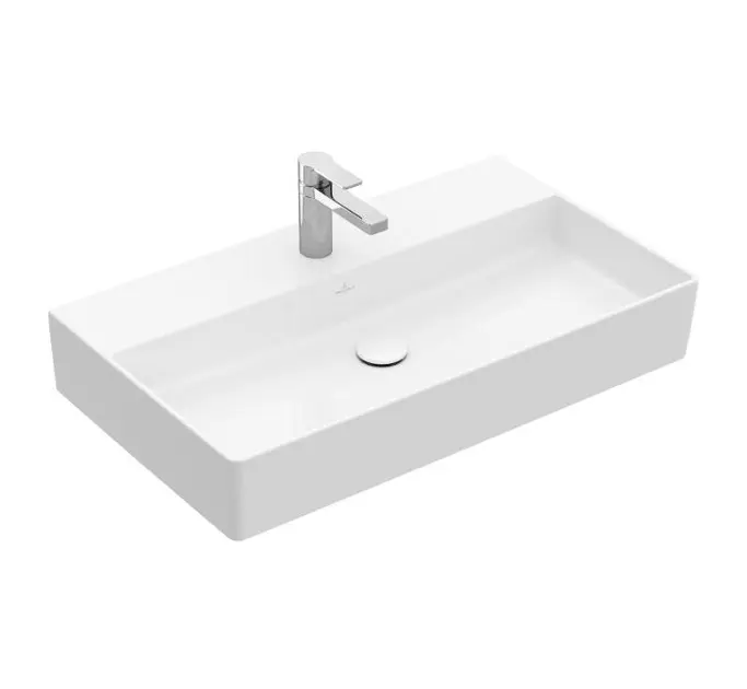 Levně Villeroy & Boch Memento 2.0 - Umyvadlo 80x47 cm, bez přepadu, otvor pro baterii, alpská bílá 4A228101