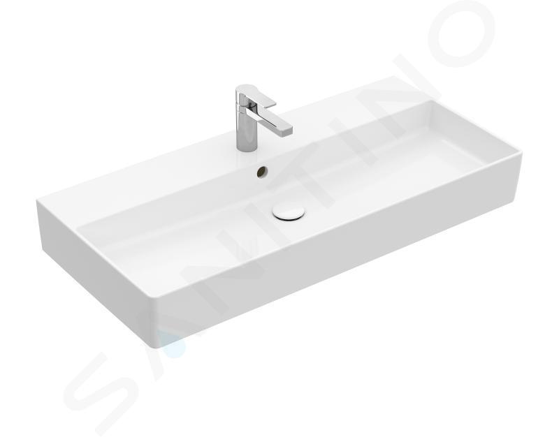 Villeroy & Boch Memento 2.0 - Lavabo de mueble 1000x470 mm, con rebosadero, orificio para grifo, blanco alpino 4A221G01