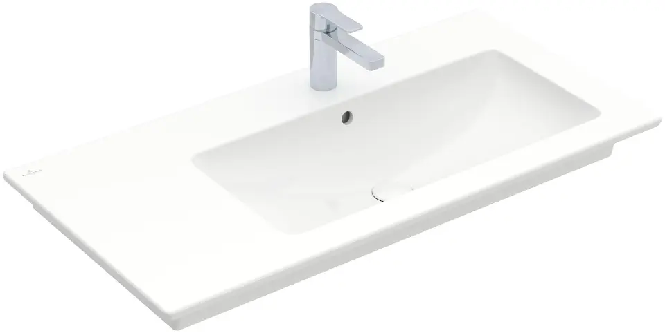 Villeroy & Boch Venticello - Umywalka meblowa 100x50 cm z przelewem i otworem na baterię, biel alpejska 4134R101