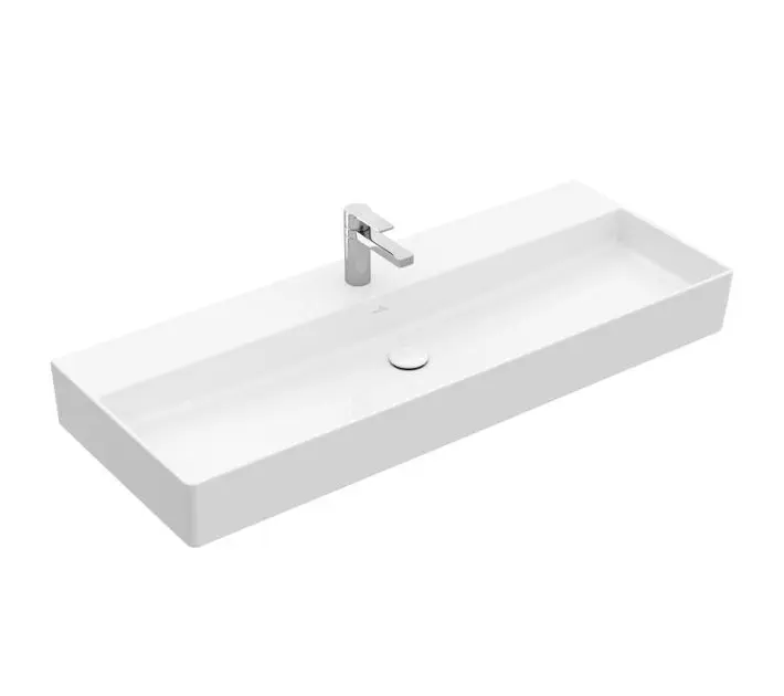 Levně Villeroy & Boch Memento 2.0 - Umyvadlo nábytkové 120x47 cm, bez přepadu, otvor pro baterii, CeramicPlus, alpská bílá 4A22CHR1