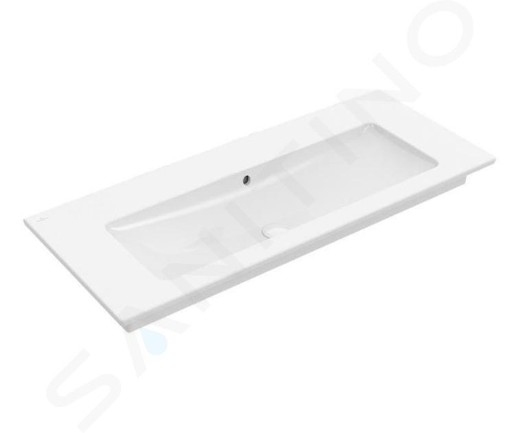 Villeroy & Boch Venticello - Lavabo de mueble 120x50 cm, con rebosadero, sin orificio para el grifo, CeramicPlus, blanco alpino 4104CJ01