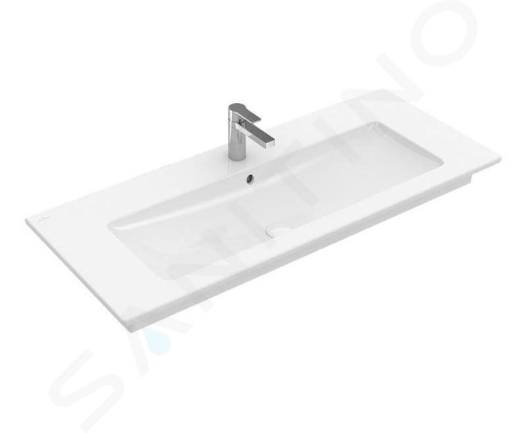 Villeroy & Boch Venticello - Lavabo de mueble 120x50 cm, con rebosadero, 1 orificio para el grifo, blanco alpino 4104CL01