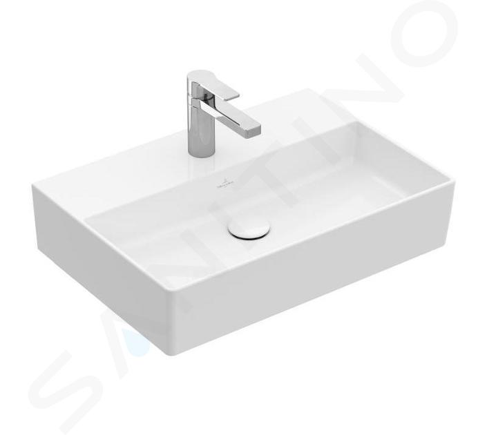 Villeroy & Boch Memento 2.0 - Lavabo de mueble 50x42 cm, sin rebosadero, orificio para el grifo, blanco alpino 4A225L01