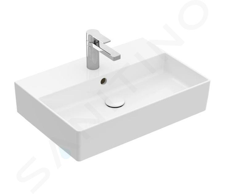 Villeroy & Boch Memento 2.0 - Umývadlo nábytkové 500x420 mm, s prepadom, otvor na batériu, alpská biela 4A225G01