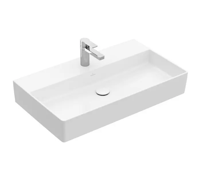 Levně Villeroy & Boch Memento 2.0 - Umyvadlo nábytkové 80x47 cm, bez přepadu, otvor pro baterii, alpská bílá 4A228L01