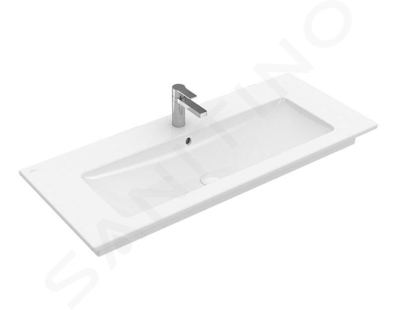 Villeroy & Boch Venticello - Lavabo de mueble 80x50 cm, con rebosadero, orificio para el grifo, CeramicPlus, blanco alpino 41048LR1