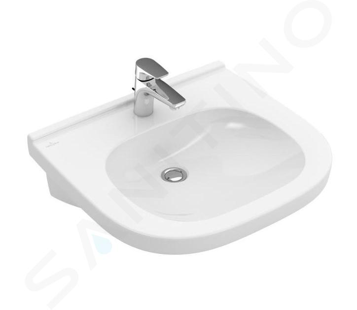 Villeroy & Boch ViCare - Lavabo Vita 56x55 cm, sin rebosadero, orificio para el grifo, AntiBac, CeramicPlus, blanco alpino 411956T2
