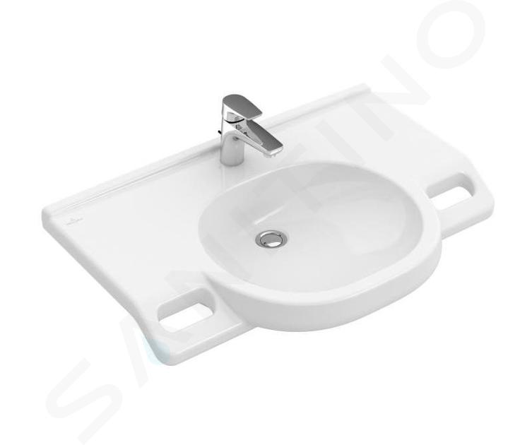 Villeroy & Boch ViCare - Lavabo Vita 800x550 mm, senza troppopieno, con foro per miscelatore, bianco alpino 41208101