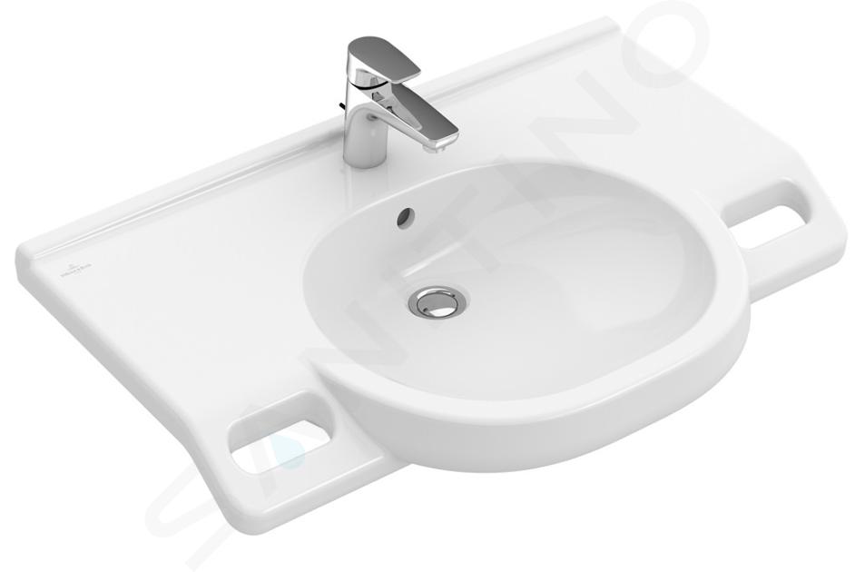 Villeroy & Boch ViCare - Vita wastafel 80x55 cm, met overloop, 1 kraangat, alpine wit 41208001