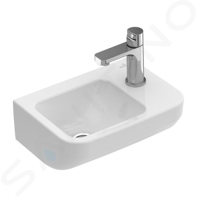 Villeroy & Boch Architectura - Lavamani 36x26 cm, senza troppopieno, 1 con foro per miscelatore a dx, bianco alpino 43733701