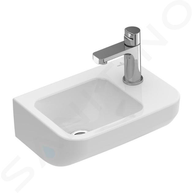 Villeroy & Boch Architectura - Umývátko 36x26 cm, bez přepadu, 1 otvor pro baterii vpravo, CeramicPlus, alpská bílá 437337R1