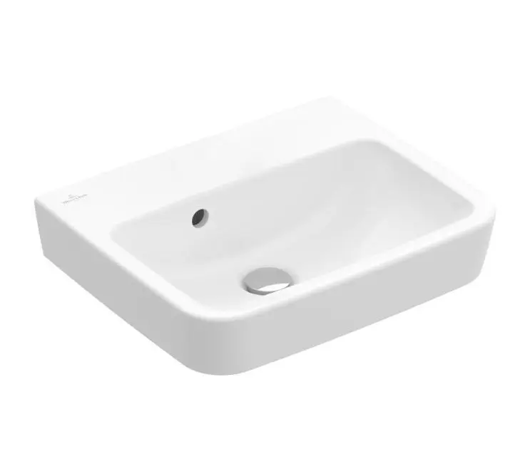 Levně Villeroy & Boch O.novo - Umývátko 45x37 cm, s přepadem, bez otvoru pro baterii, CeramicPlus, alpská bílá 434447R1