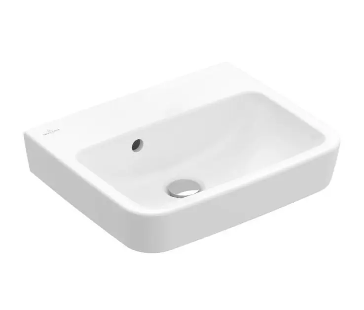 Levně Villeroy & Boch O.novo - Umývátko 50x37 cm, s přepadem, bez otvoru pro baterii, CeramicPlus, alpská bílá 434452R1