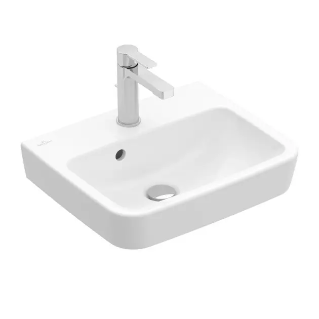 Levně Villeroy & Boch O.novo - Umývátko 50x37 cm, s přepadem, otvor pro baterii, alpská bílá 43445001