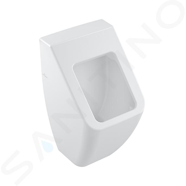 Villeroy & Boch Venticello - Urinoir à action siphonique pour couvercle, alimentation dissimulée, DirectFlush, CeramicPlus, Stone White 5504R1RW