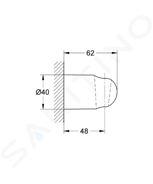 Grohe Relexa - Supporto doccia a muro, cromato 28605000