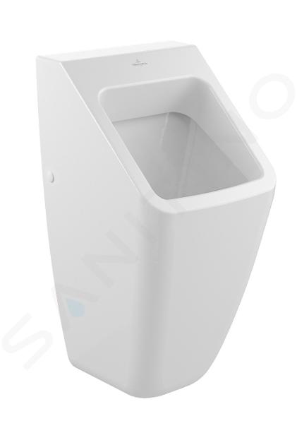 Villeroy & Boch Architectura - Urinario de aspiración, entrada posterior, con mosca, CeramicPlus, blanco alpino 558705R1