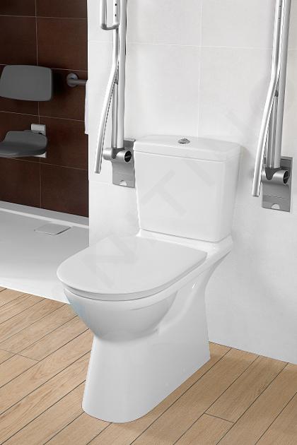 Villeroy & Boch ViCare - Staande toiletpot voor mensen met beperkte vario afvoer, CeramicPlus, alpine wit | Sanitino.nl