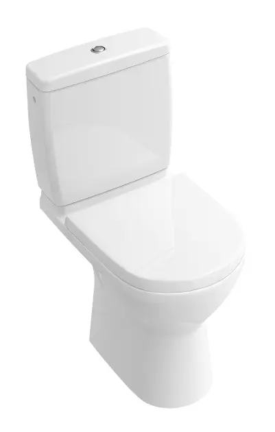 Levně Villeroy & Boch O.novo - WC kombi mísa Compact, zadní odpad, DirectFlush, alpská bílá 5689R001