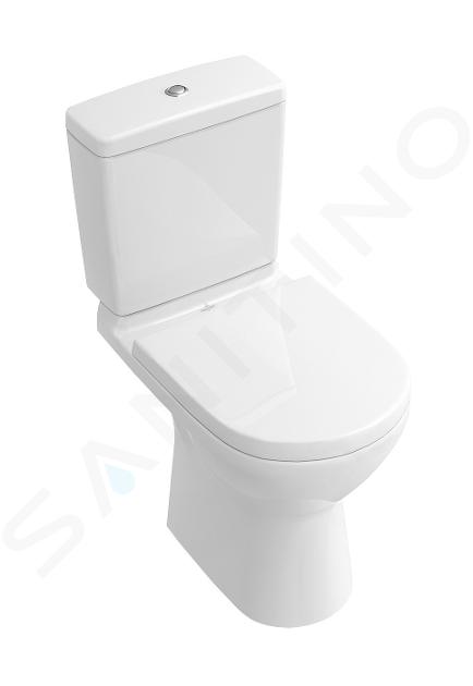 Villeroy & Boch O.novo - WC monoblocco, scarico a pavimento, CeramicPlus, bianco alpino 566101R1