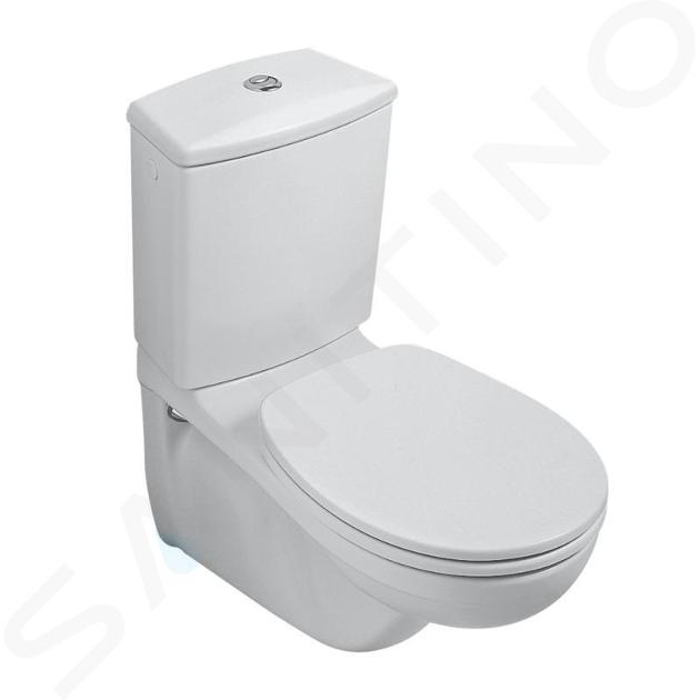 Villeroy & Boch O.novo - Závěsná WC kombi mísa, zadní odpad, alpská bílá 66231001