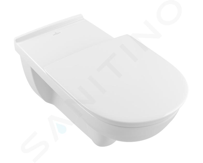 Villeroy & Boch ViCare - WC suspendu pour personne à mobilité réduite, sortie arrière, DirectFlush, blanc alpin 4601R001