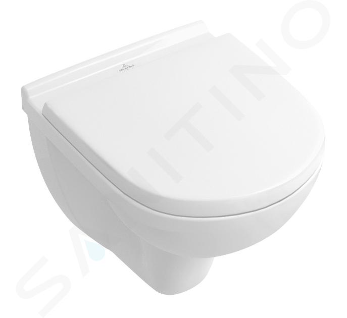 Villeroy & Boch O.novo - Wisząca miska WC z deską SoftClosing, DirectFlush, CeramicPlus, biel alpejska 5688HRR1