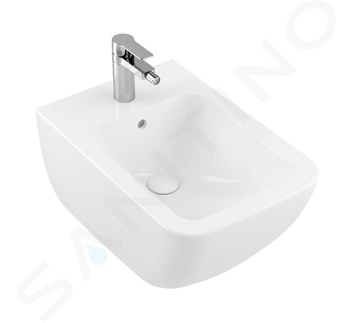 Villeroy & Boch Venticello - Függő bidé, 1 csapfurattal, CeramicPlus, alpesi fehér 441100R1