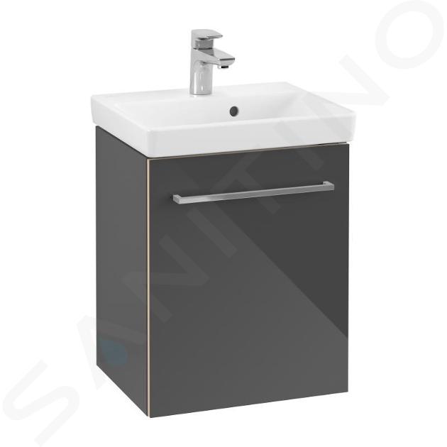 Villeroy & Boch Avento - Mueble de lavabo, 43x51x35 cm, 1 puerta, Crystal Grey A88700B1