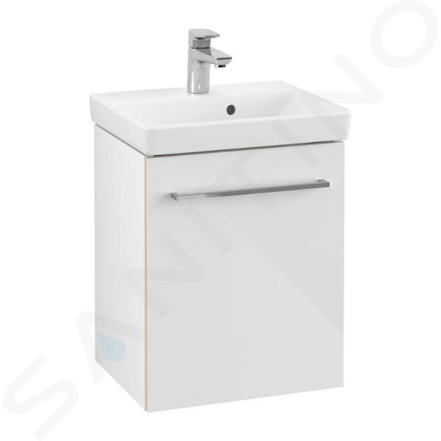 Villeroy & Boch Avento - Mueble de lavabo, 43x51x35 cm, 1 puerta, Crystal White A88700B4