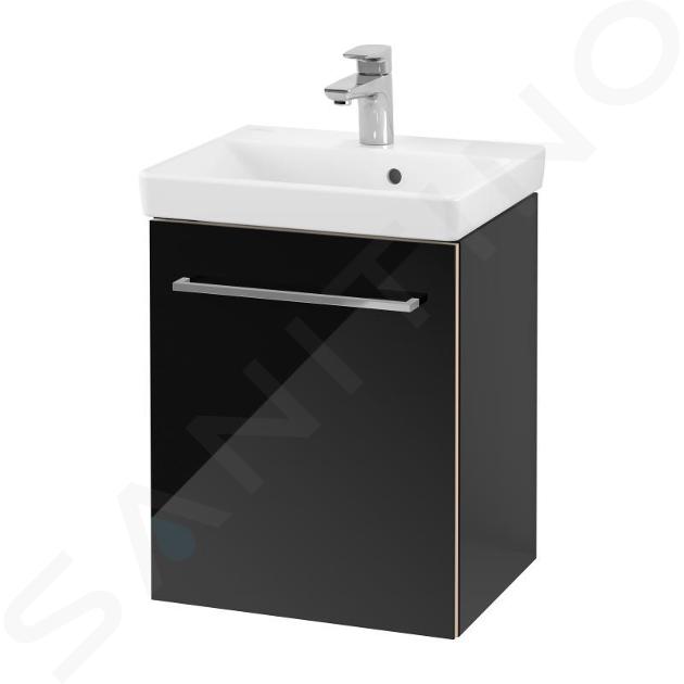 Villeroy & Boch Avento - Wastafelkast, 43x51x35 cm, 1 deur, Crystal Black A88701B3