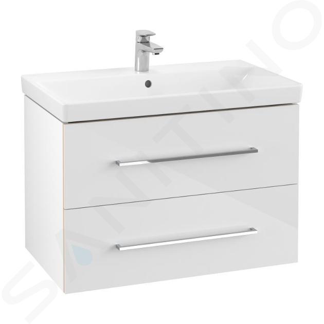 Villeroy & Boch Avento - Waschtischunterschrank, 78x51x45 cm , 2 Auszüge,  Crystal White A89100B4