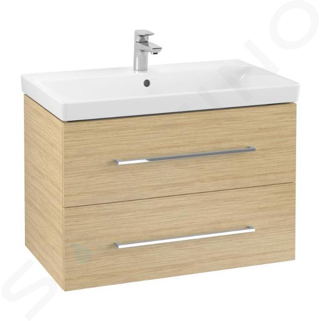 Villeroy & Boch Avento - Mueble de lavabo, 78x51x45 cm, 2 cajones, Nordic Oak A89100VJ