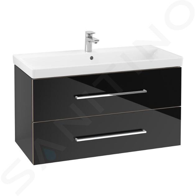 Villeroy & Boch Avento - Waschtischunterschrank,980x514x452 mm , 2 Auszüge, Crystal Black A89200B3