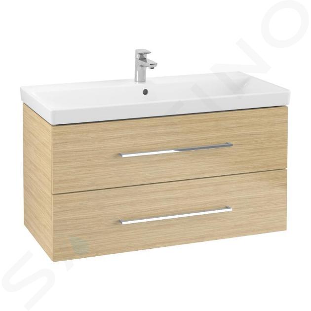 Villeroy & Boch Avento - Mueble de lavabo, 98x51x45 cm, 2 cajones, Nordic Oak A89200VJ