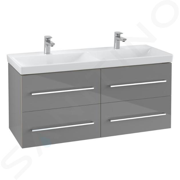 Villeroy & Boch Avento - Dulap pentru lavoar, 118x51x45 cm, 4 sertare, Crystal Grey A89300B1