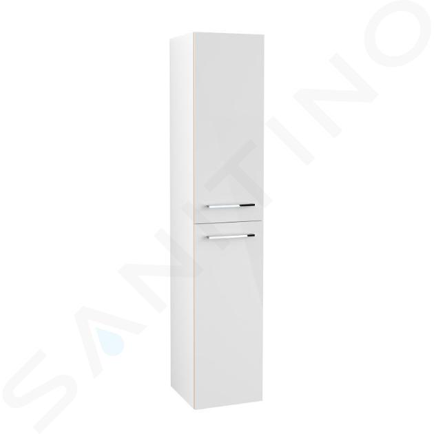 Villeroy & Boch Avento - Armario alto, 35x176x37 cm, 2 puertas, Crystal White A89400B4