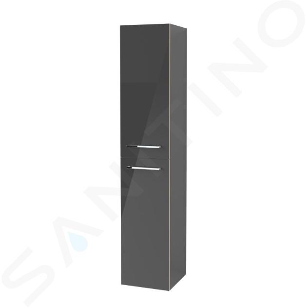 Villeroy & Boch Avento - Armario alto, 35x176x37 cm, 2 puertas, Crystal Grey A89401B1