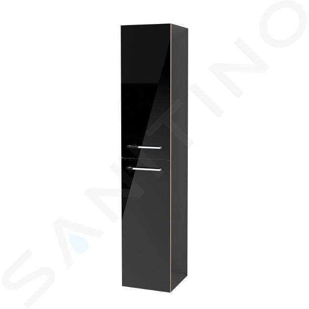 Villeroy & Boch Avento - Armario alto, 35x176x37 cm, 2 puertas, Crystal Black A89401B3