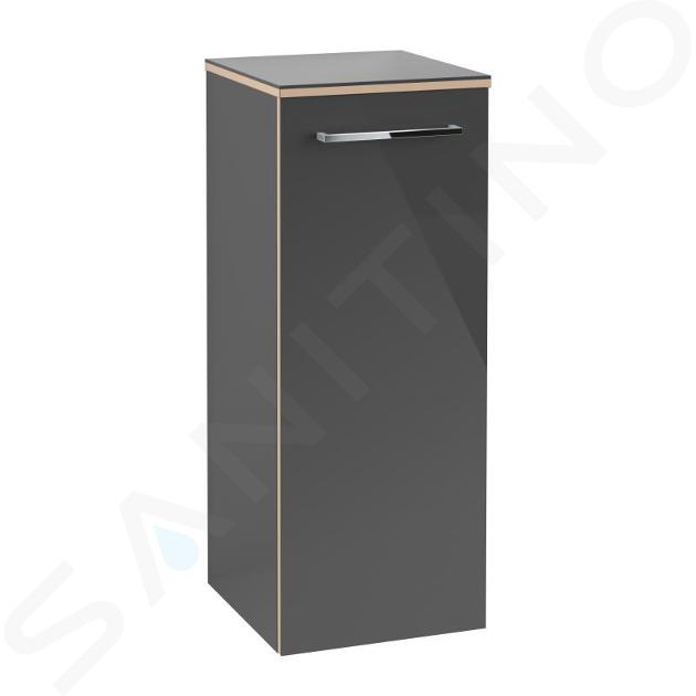Villeroy & Boch Avento - Seitenschrank, 35x89x37 cm, 1 Tür, Crystal Grey A89500B1