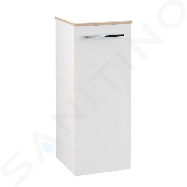 Villeroy & Boch Avento - Seitenschrank, 35x89x37 cm, 1 Tür, Crystal White A89500B4