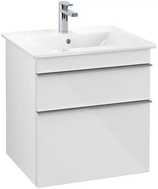 Villeroy & Boch Venticello - Szafka podumywalkowa, 55x59x50 cm, 2 szuflady, Biały połysk A92301DH