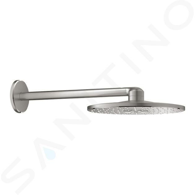 Grohe Rainshower SmartActive - Prysznic górny 310, ramię prysznica 43 cm, 2 strumienie, Supersteel 26475DC0